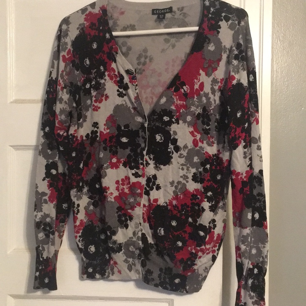 Floral print cardigan